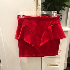 Red Zara Mini Skirt